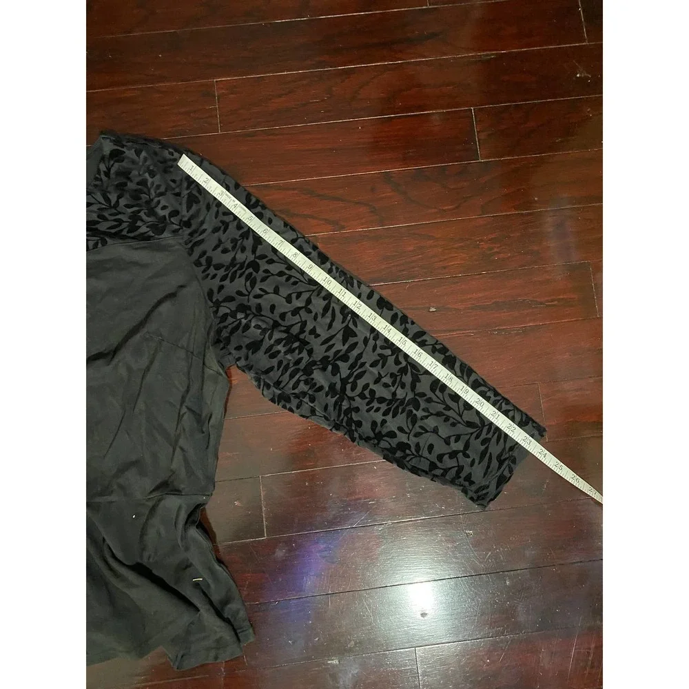 Denim 24/7 Black Pullover Long Sleeve Plus Size 2X 26/28 - Picture 4 of 6